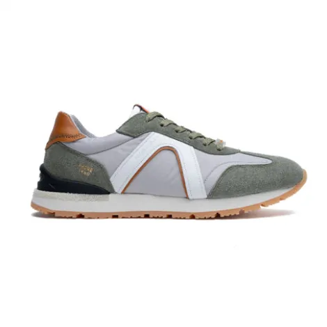 Ambitious grey and Green Trainer|1441711066