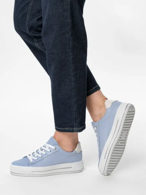 Ara Baby Blue Wide Fit Platform Trainer|122300382
