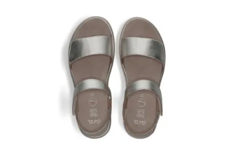 Ara Gold Leather Sandal|123351811G