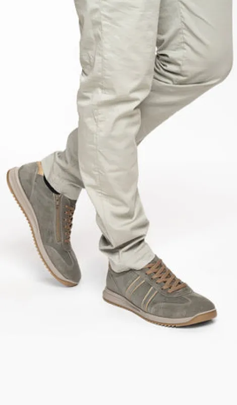 Ara Olive Green Comfort Trainer| 112050215