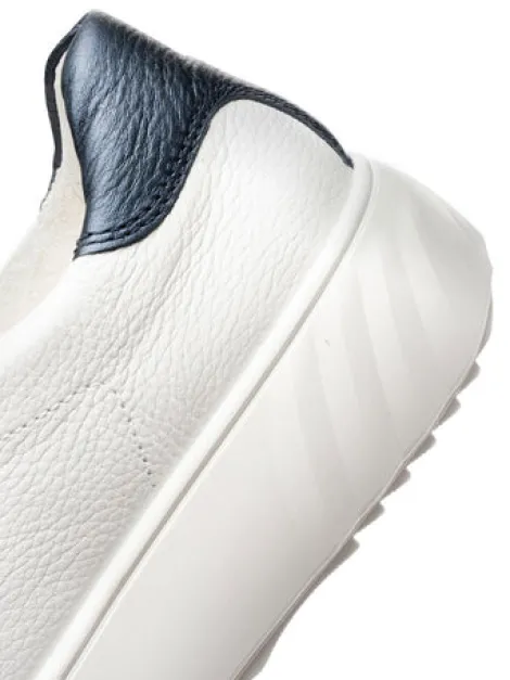 Ara White Wide Fit Platform Trainer|124652305B
