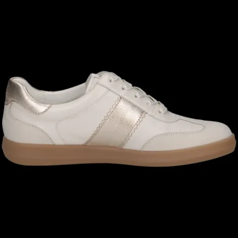 Caprice White and Gold Combo Trainer|923705130