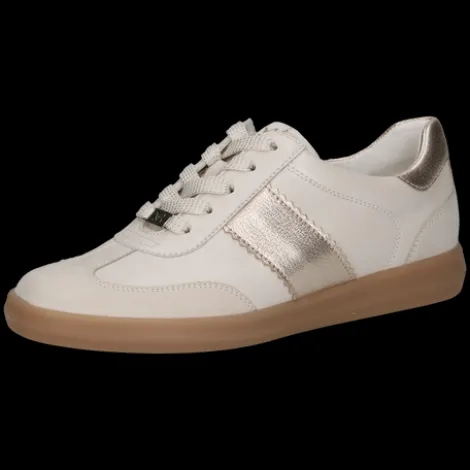 Caprice White and Gold Combo Trainer|923705130