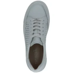 Caprice White Laser Cut-outs Platform Trainer|923719102