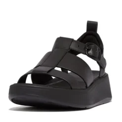 Fitflop Black Leather Fisherman Sandal|HV1001
