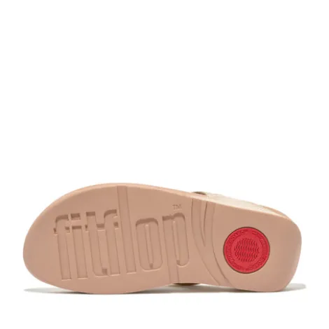 Fitflop Gold Leather Toe Post|I88675G