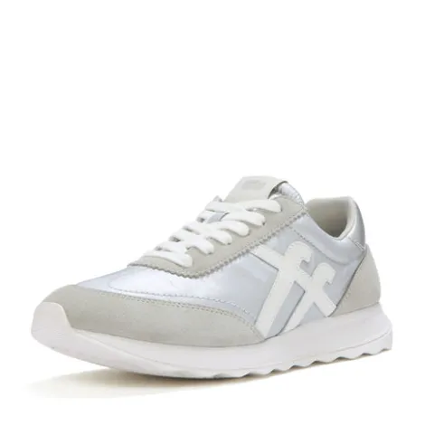 Fitflop Silver Retro Metallic Silver Trainer|A5QE11
