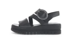 Gabor Black Strap Platform Sandal|8462727