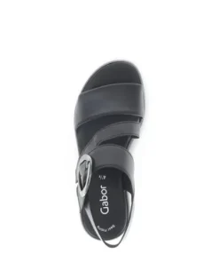 Gabor Black Strap Platform Sandal|8462727
