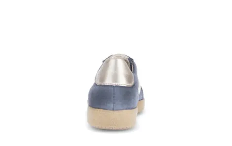 Gabor Blue & White Suede Trainer|8330016