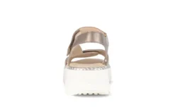 Gabor Gold and Snake Print Wedge Sandal|8459312