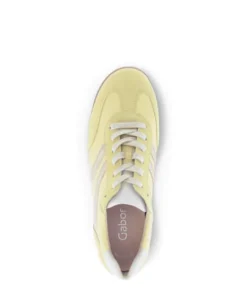Gabor Light Yellow and Silver Trainer|8343013