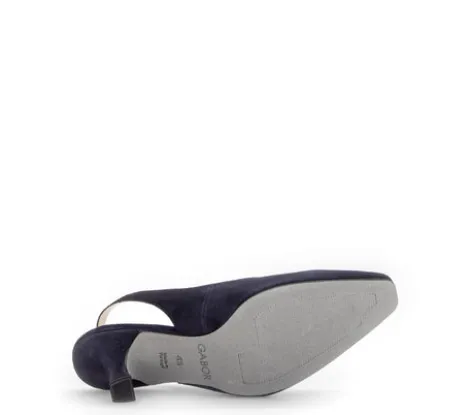 Gabor Navy Nubuck Sling Back|8151016