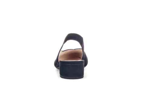 Gabor Navy Suede Sling Back|8152016