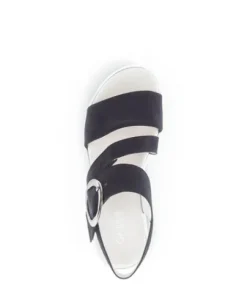 Gabor Navy Suede Wedge Sandal|8462716