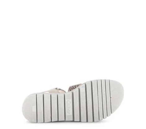 Gabor Silver and Leo Strap Wedge Sandal|8462032