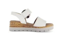 Gabor White Wedge Strap Sandal|8270652