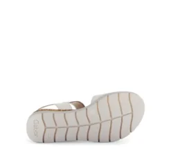 Gabor White Wedge Strap Sandal|8270652