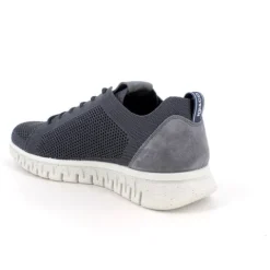 Igi & Co Navy fabric and Suede Trainer|1111200
