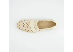 Paul Green Beige Braided Leather Loafer |1209019