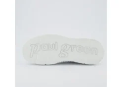 Paul Green White Leather Platform Trainer|5418030