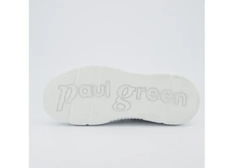 Paul Green White Leather Platform Trainer|5418030
