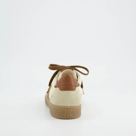 Paul GreenBeige Leather Trainer|5437149