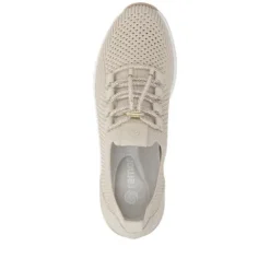 Remonte Beige Wide Fit Mini Wedge Trainer|D0T1860