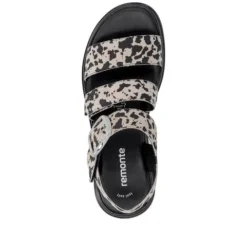 Remonte Cow Print Platform Sandal|D3N5060