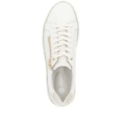 Remonte White Mini Wedge Trainer|D2E0080W