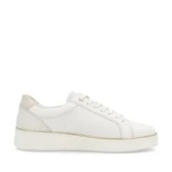 Remonte White Mini Wedge Trainer|D2E0080W