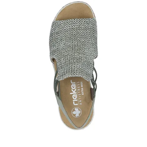 Rieker Green Sage Wedge Sandal|6274152
