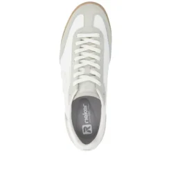 Rieker White and Grey Trendy Trainer|U400080