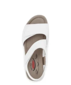 Rolling Soft White Strap Wedge Sandal|8681550