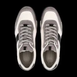 Salamander Light Grey Leather Trainer|E31AWA0312