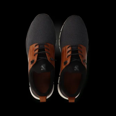 Salamander Sporty Dark Grey and Tan Trainer|E31ASB6011