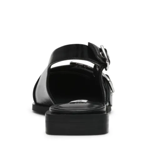 Steve Madden Black Leather Sling Back| 11003901BK