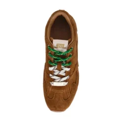 Steve Madden Camel Suede Retro Trainer| 1100515923