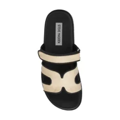 Steve Madden Natural and Black Mule| 11003028NB