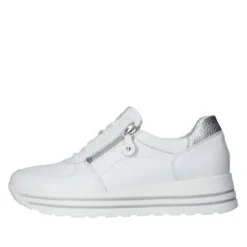 Waldlaufer White Wide Fit Trainer|758009150H