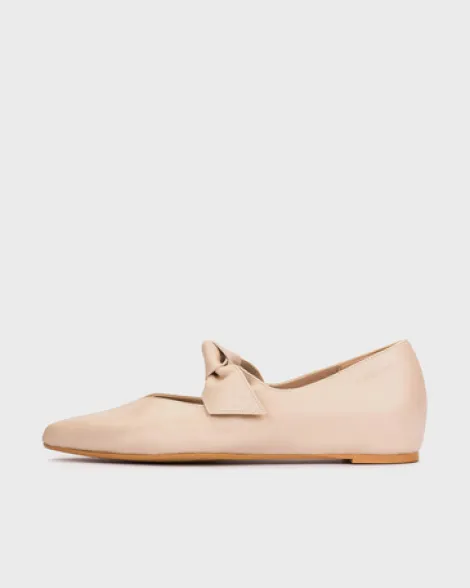 Wonders Beige Bow Pump|A3840B